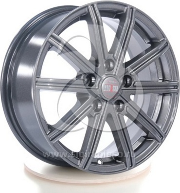 Alcasta M64 GRAPHITE 66.6 7x17/5x114.3 D66.6 ET37 4 диска черный, серебристый, графит