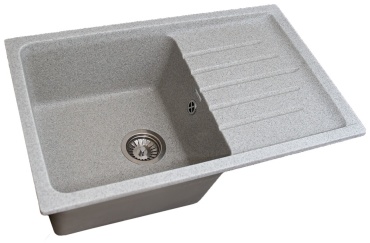 Кухонная мойка GranAlliance G-41 48х73х21 см, искусственный камень, тон серый