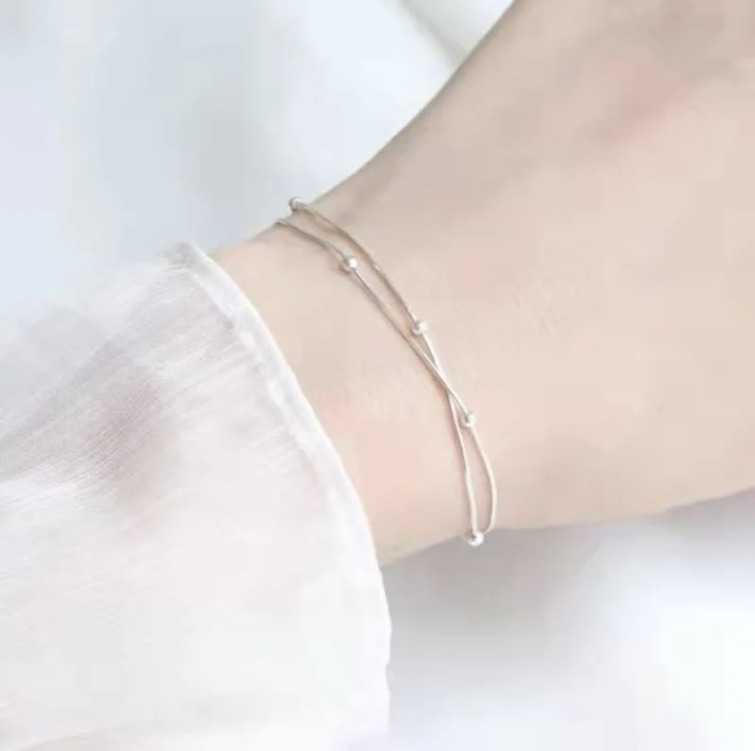 Браслет Accessories 4690 длина 20 см, вес 2 г серебро, плетение венецианское