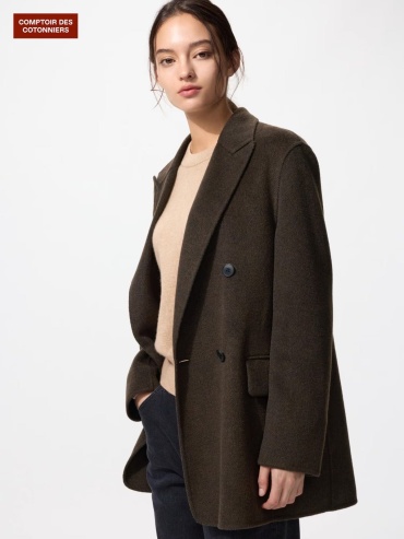 Пальто Uniqlo коричневый
