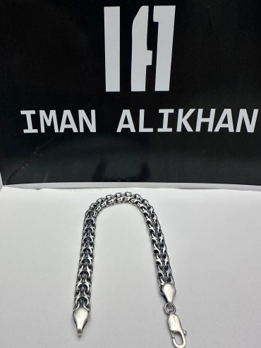 IMAN ALIKHAN IA0005 длина 21 см, вес 18 г серебро, плетение рамзес