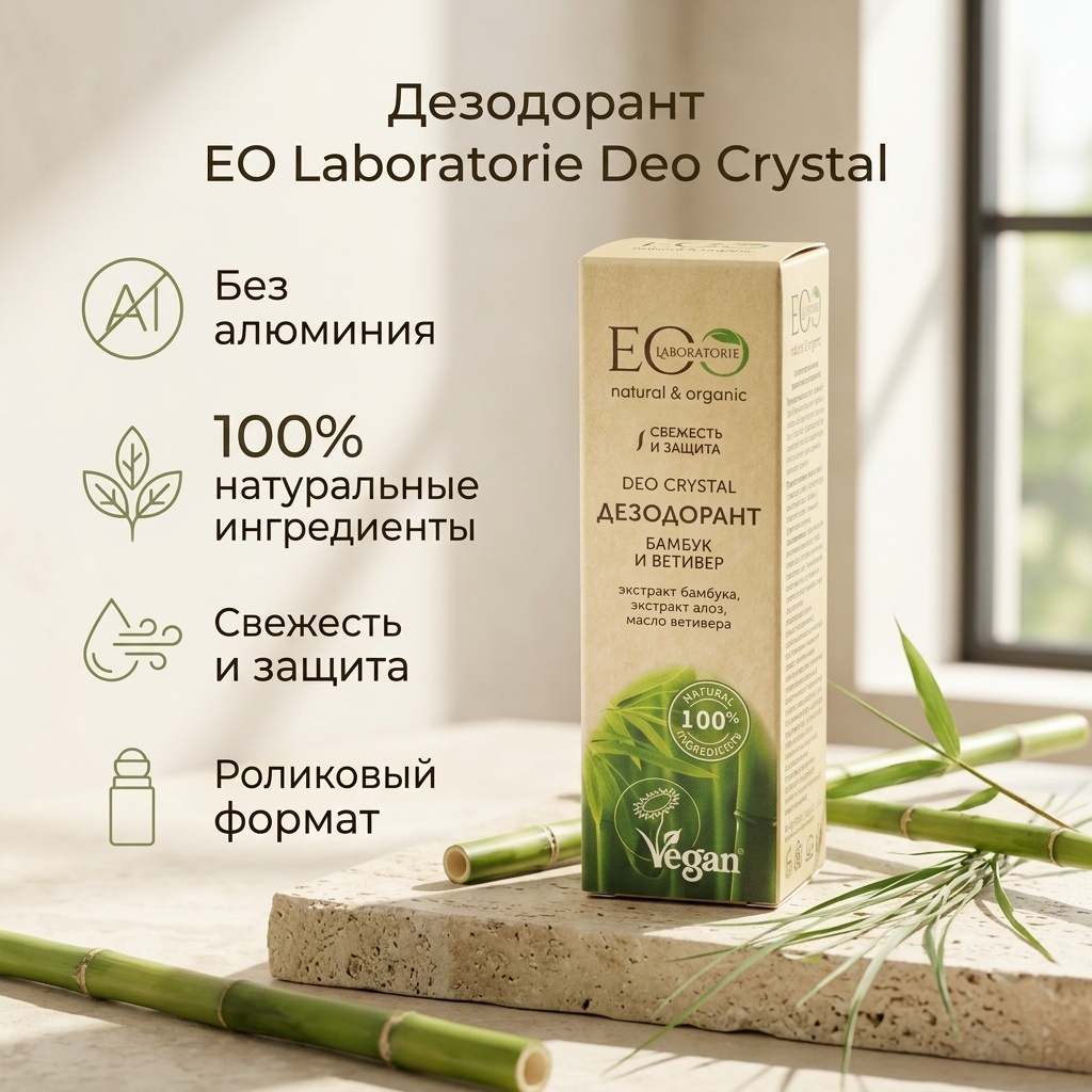 EO Laboratorie Deo Crystal Бамбук и ветивер дезодорант унисекс 50 мл