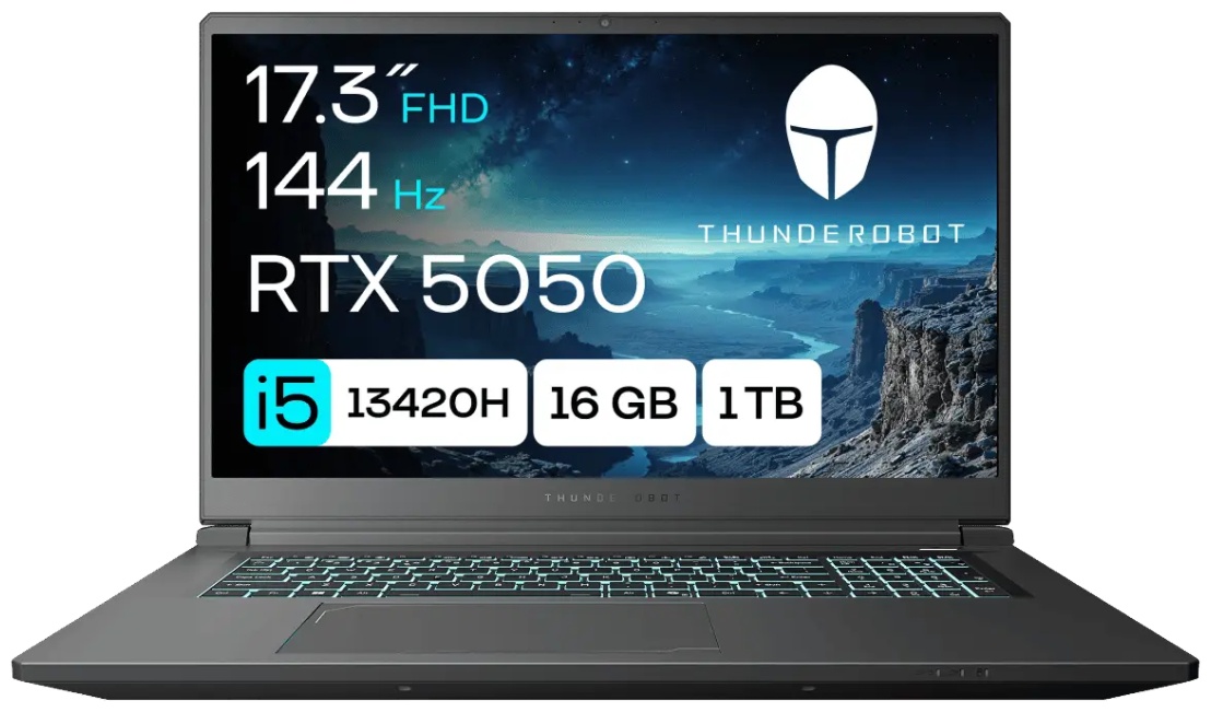 Ноутбук ThundeRobot RANGE 17 G2 EVO 17.3" / 16 Гб / SSD 1024 Гб / Без ОС / JT009E00K