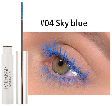 Тушь для ресниц HANDAIYAN Colorful mascara 04 Небесно-голубой удлиняющая синий