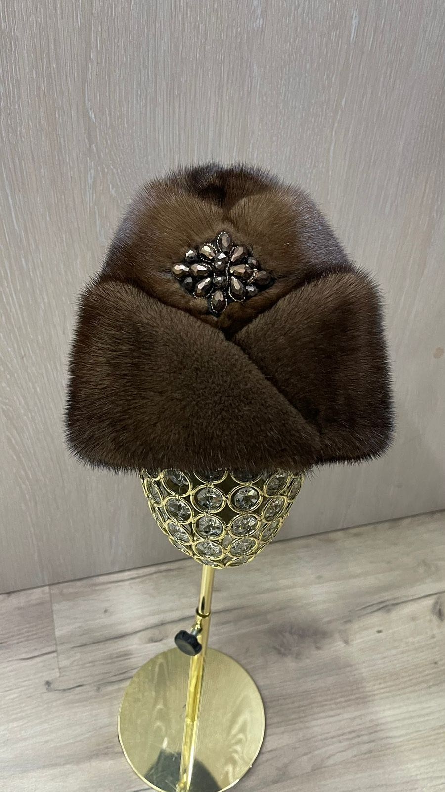 Пилотка SemiFur размер 56, 57, 58, 59, светло-коричневый