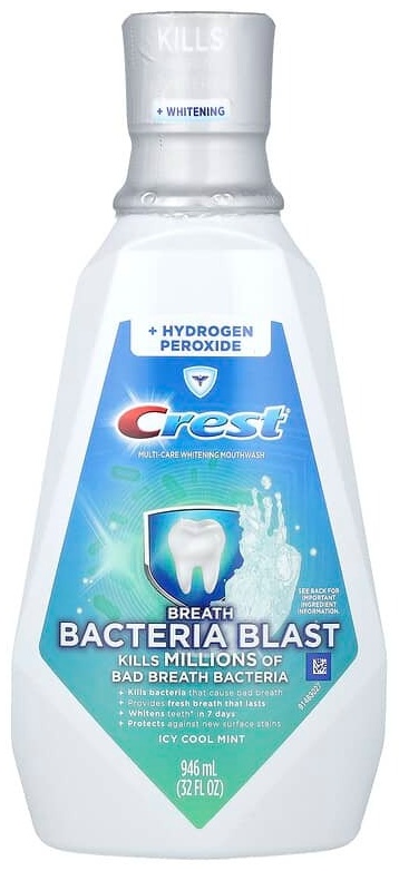 Crest Breath Bacteria Blast Icy Cool Mint ополаскиватель мятный 946 мл
