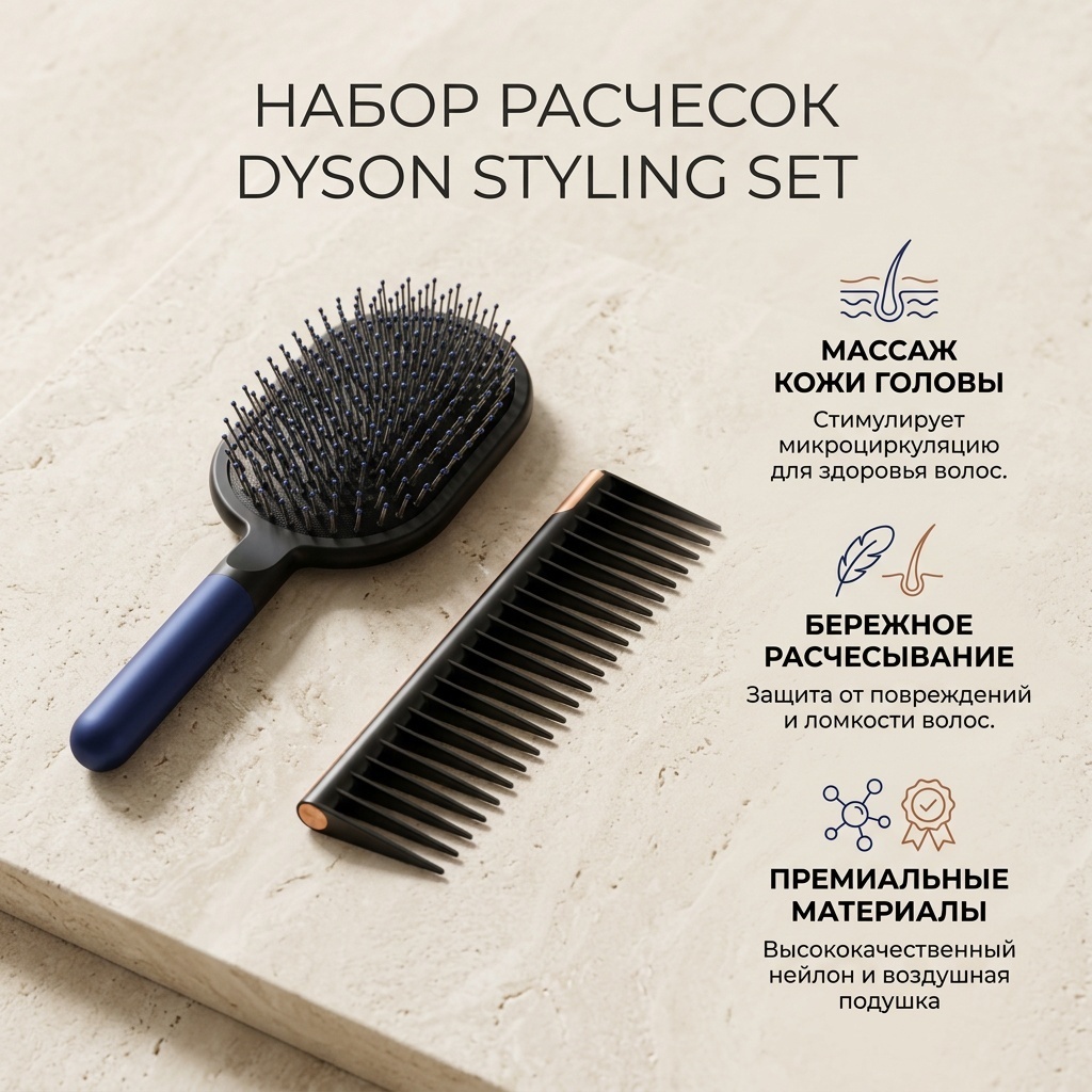Dyson гребень, массажная расческа 30 см