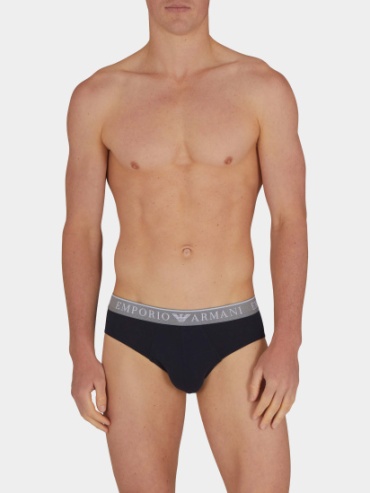Брифы Emporio Armani синий, серый
