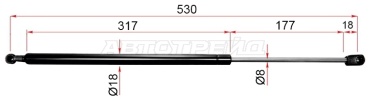 SAT ST-90450-1W302 упор крышки багажника для Nissan Terrano 1995 черный