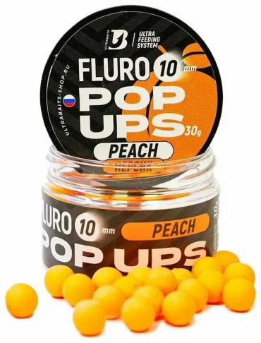 ULTRABAITS Pop Ups 10 мм Персик 0.03 кг