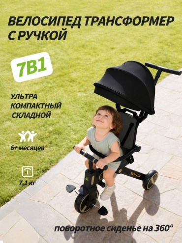 Трёхколёсный велосипед PEGAS SL888 черный