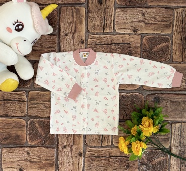 Кофточка Munka Kids белый, розовый