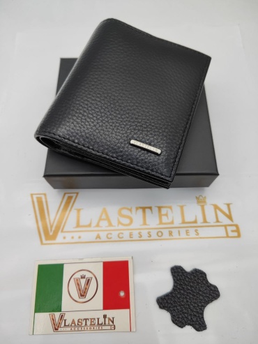 Портмоне Vlastelin натуральная кожа черный