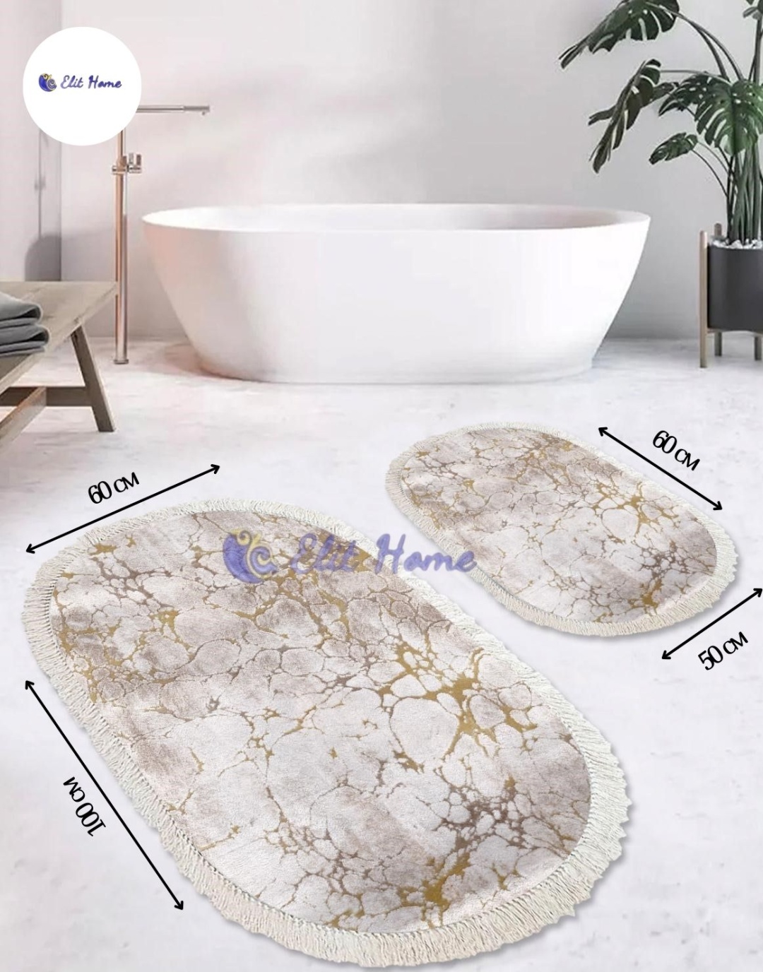 Elit Home комплект ковриков MODEVSA 100x60 см, микрофибра