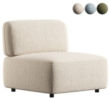 Кресло 21sofas Ловас 777736563, обивка ткань, белый