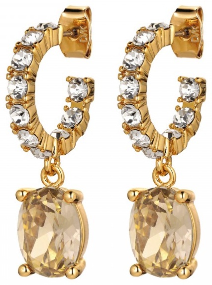 Серьги DYRBERG KERN нержавеющая сталь, кристаллы Swarovski