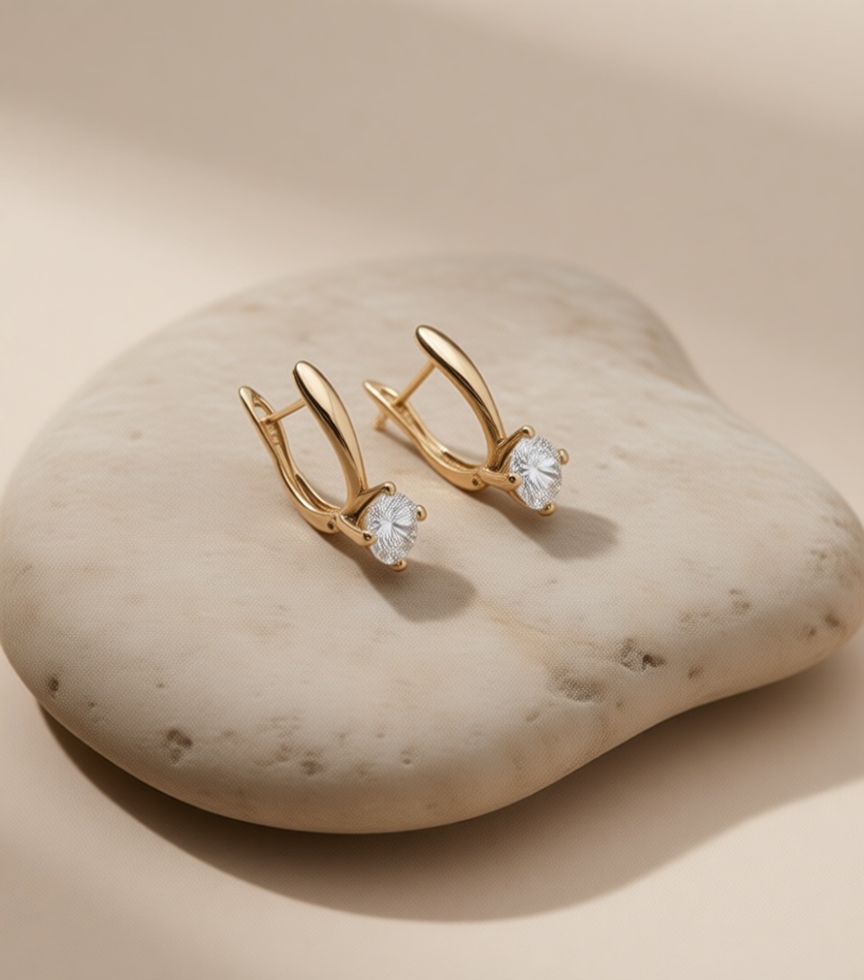 Серьги Xuping Jewelry медицинская сталь, фианит