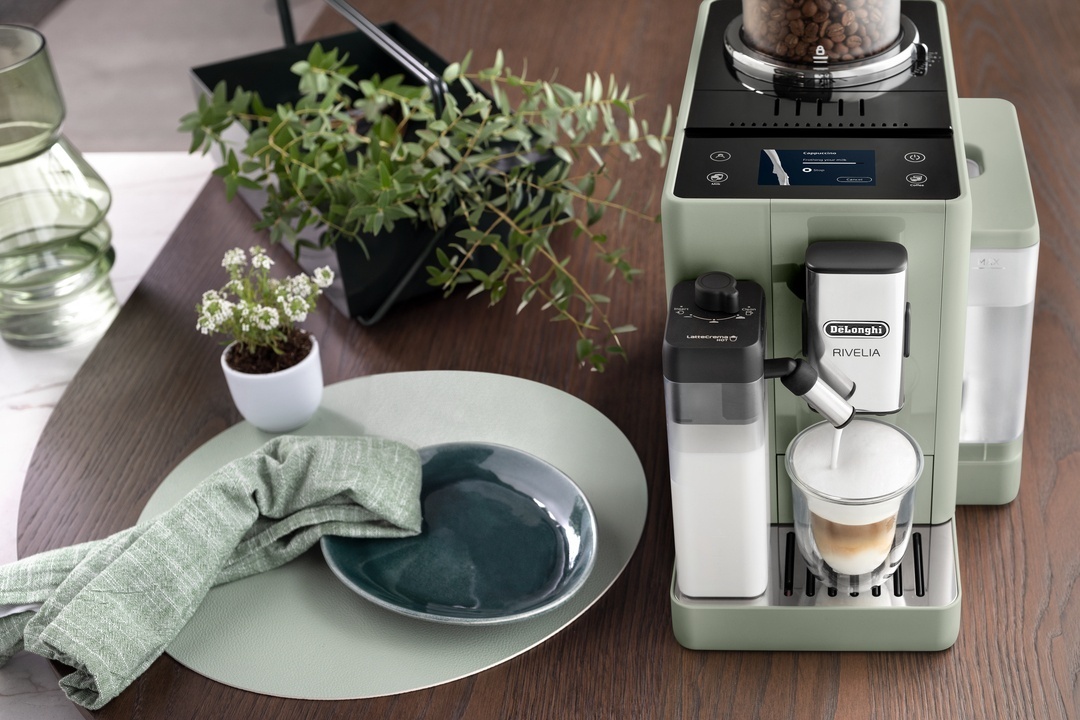 Кофемашина Delonghi Rivelia EXAM441.55.GR зеленый — фото 8