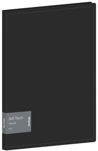 Папка-скоросшиватель Berlingo Soft Touch, А4, черный