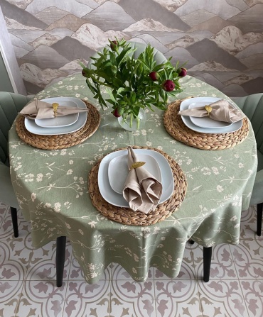 Скатерть Maryam decor & textile 180x180 см, хлопок, дак, 1 шт