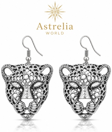 Серьги Astrelia World мельхиор, без вставок
