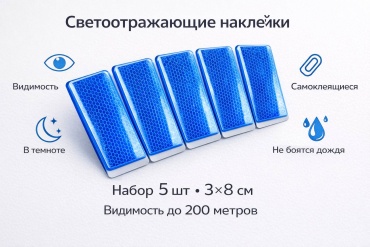 Cветоотражающая наклейка 30291071_046498539, синий