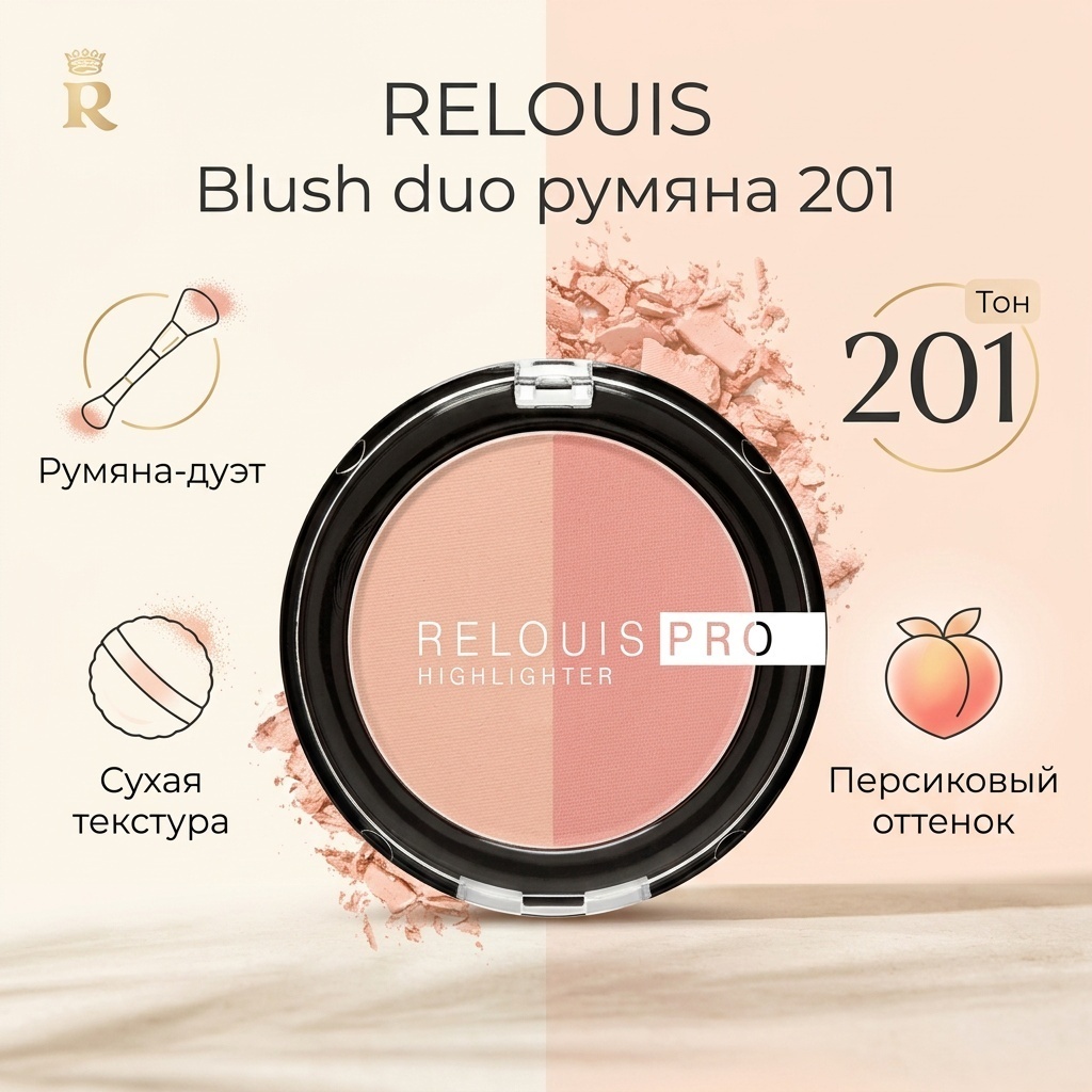 RELOUIS Blush duo румяна 201