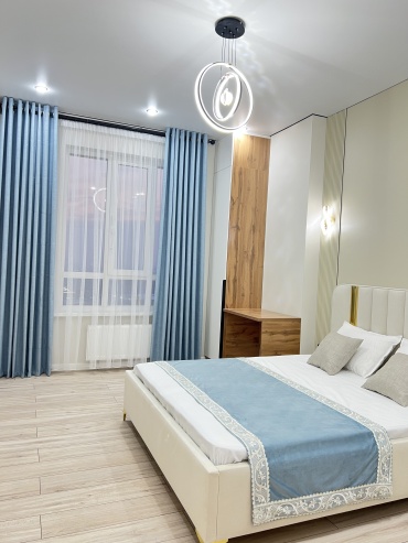 Комплект Nazok Interiors 500x300 см 3 шт, лен, блэкаут, голубой