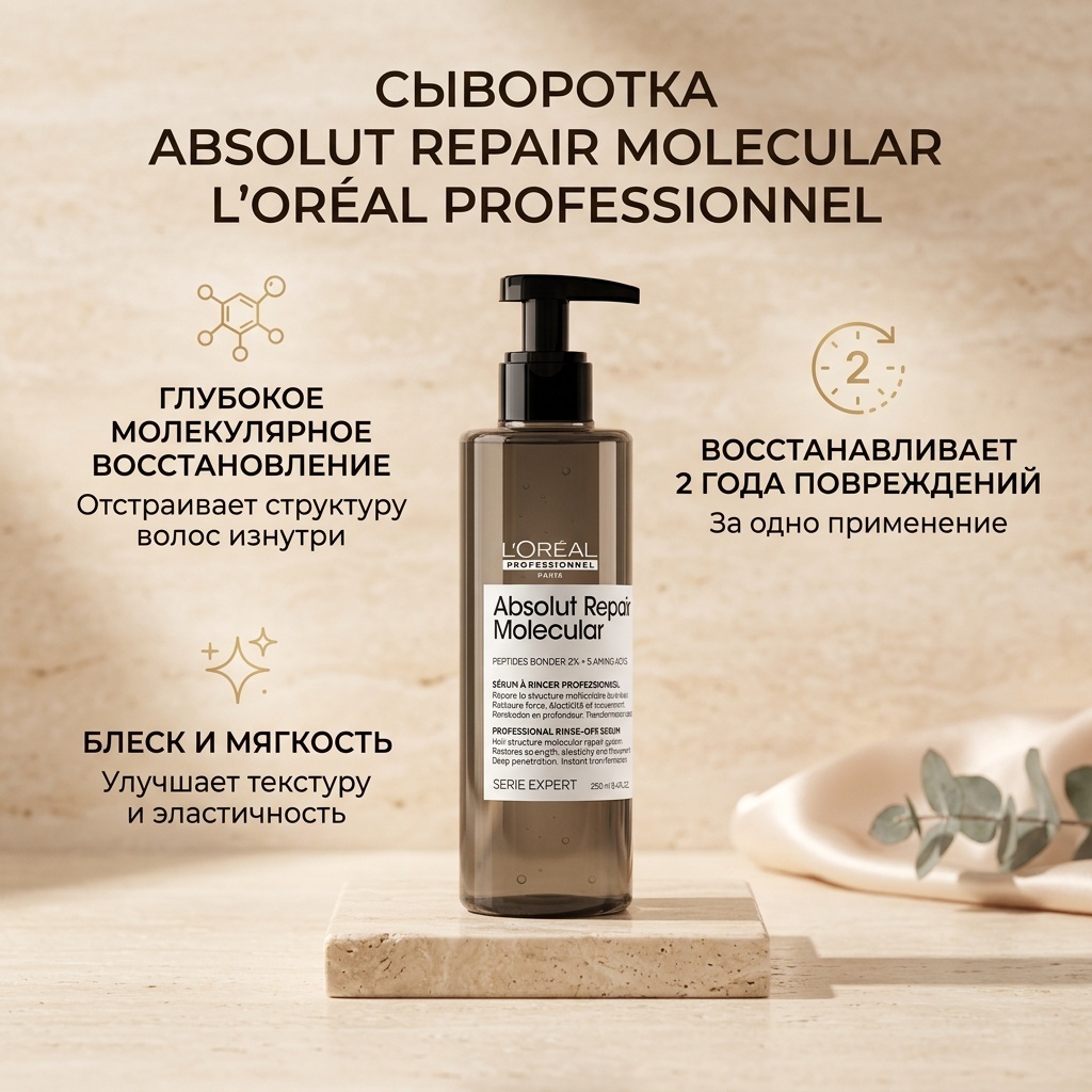 Loreal Professionnel Paris Absolut Repair Molecular сыворотка 250 мл