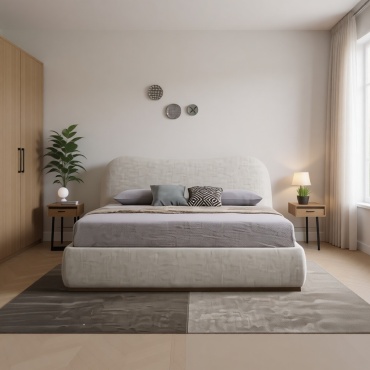 Кровать NC comfort Cat 200x200 двуспальная, 200x200 см (с матрасом, подъёмный механизм) белый, мультиколор