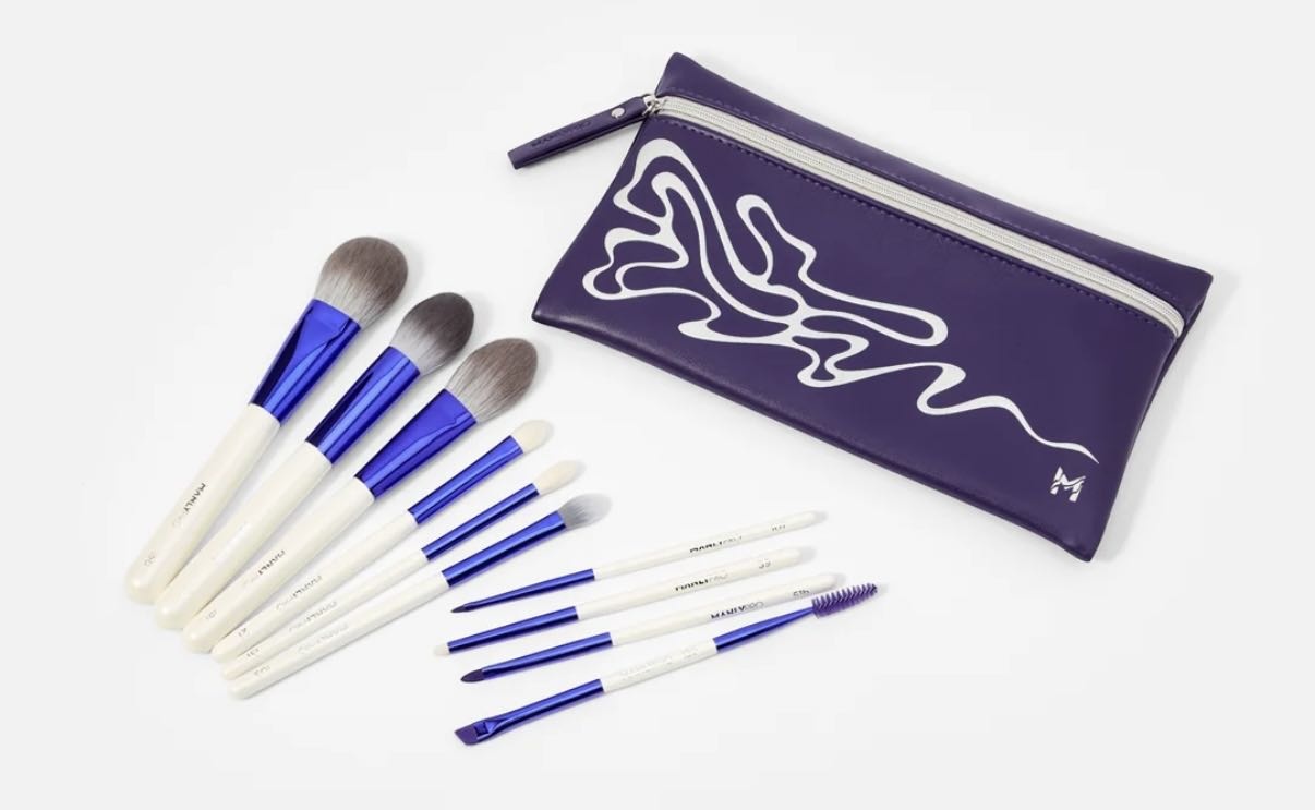 MANLY PRO MANLY PRO set of 10 brushes in a cosmetic bag набор кистей 10