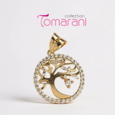 Подвеска Tomarani collection BNB_TC_ЭльфийскоеДерево_01 вес 1.65 г золото, фианит