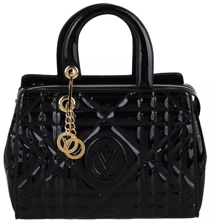 Сумка тоут Valentino Orlandi лакированная кожа черный