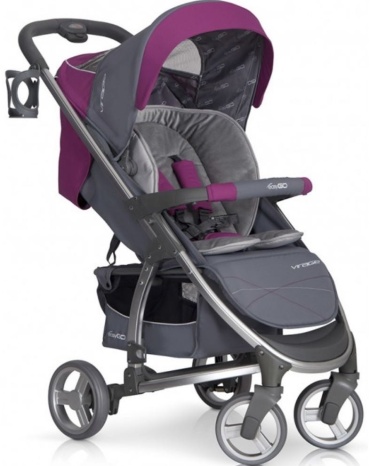 Коляска прогулочная easyGO EasyGo fuchsia розовая, серый, розовый