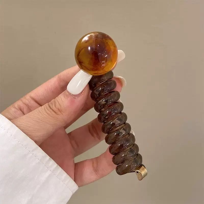 Резинка спираль 1 шт, коричневый