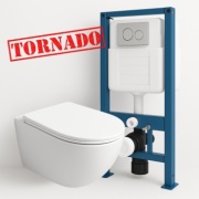 Crapper&Co унитаз с инсталляцией Base CP-M 7002, санфарфор