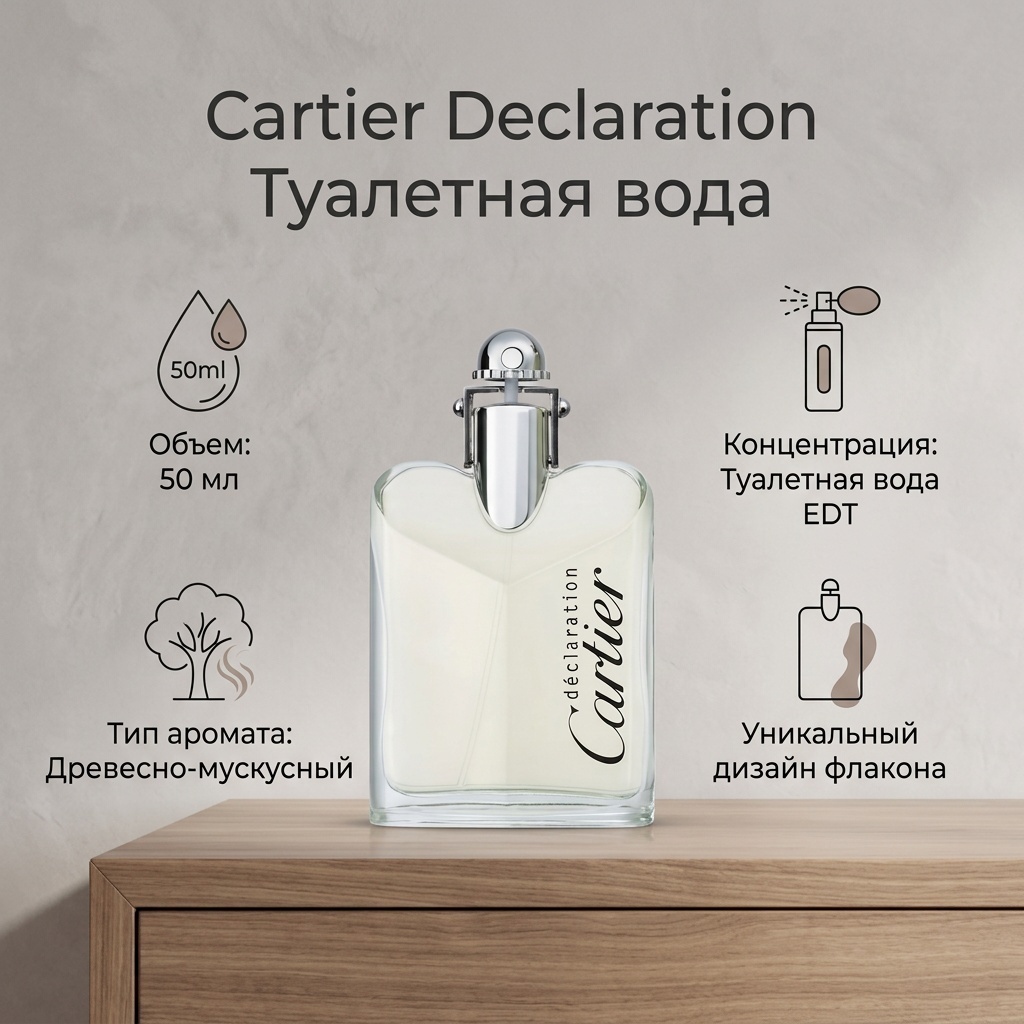 Cartier Declaration туалетная вода EDT 50 мл, для мужчин