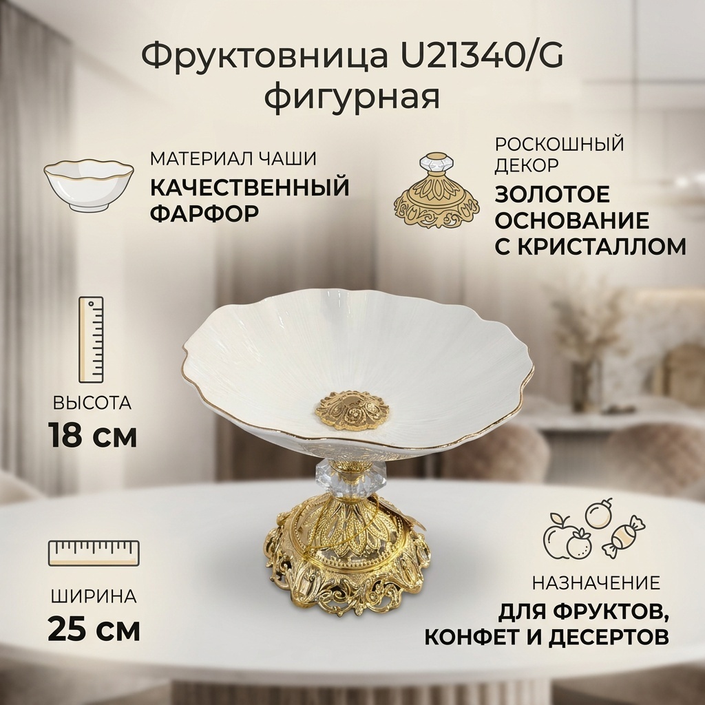 Конфетница U21340/G 30123313_649432160 фигурная 1 шт