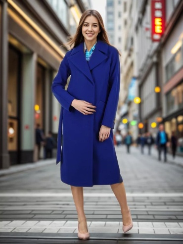 Пальто Lady Jasmine синий