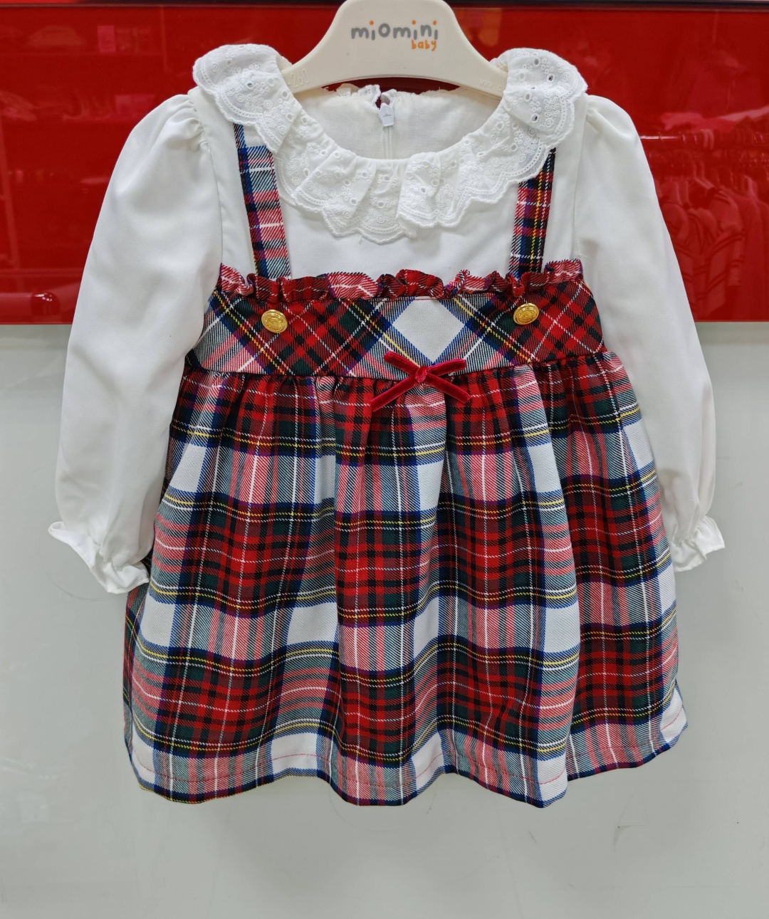 Нарядное платье Miomini baby белый, красный