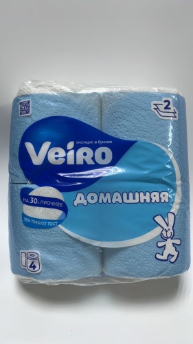 Veiro туалетная бумага 2-слойный 4 шт, бамбук