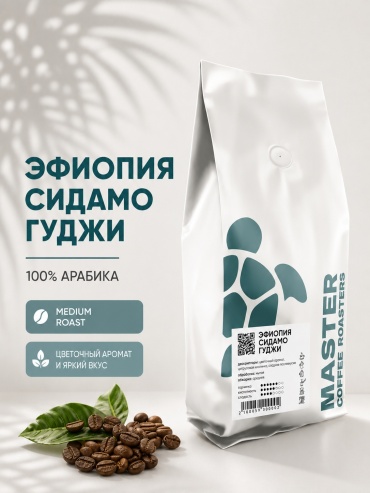 Кофе Master Coffee Эфиопия Сидамо Гуджи зерновой в пакете 1000 г