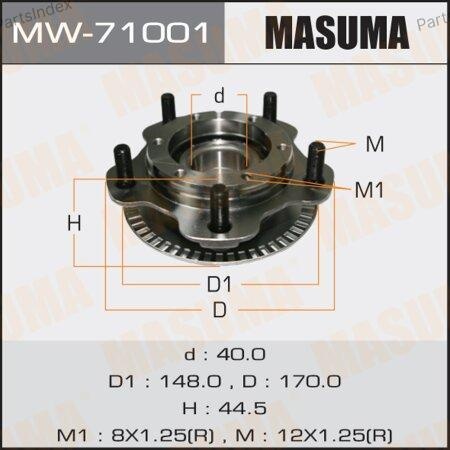 MASUMA Подшипник Ступицы Колеса Со Ступицей (комплект) MW71001