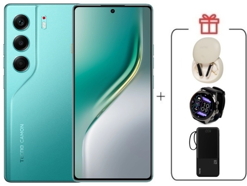 Смартфон TECNO CAMON 40 8 ГБ/256 ГБ зеленый + подарок