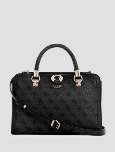 Сумка мессенджер GUESS искусственная кожа черный, серый