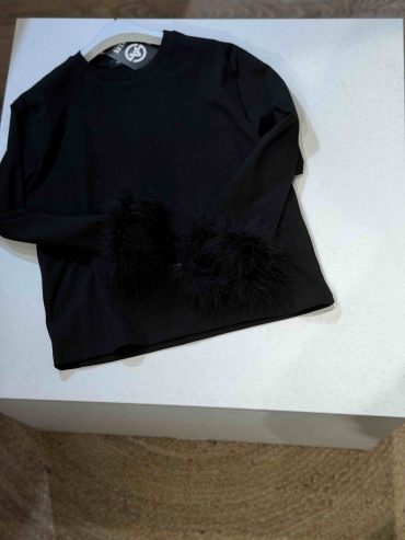 Блузка черный