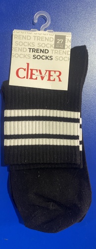 Носки Clever 1 пара черный, белый 27