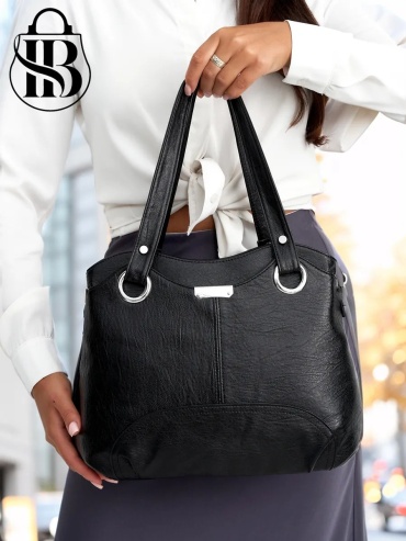 Сумка шоппер ICONIC BAGS искусственная кожа черный