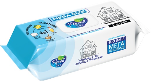 Влажные салфетки Flovell Care Mega size 100 шт