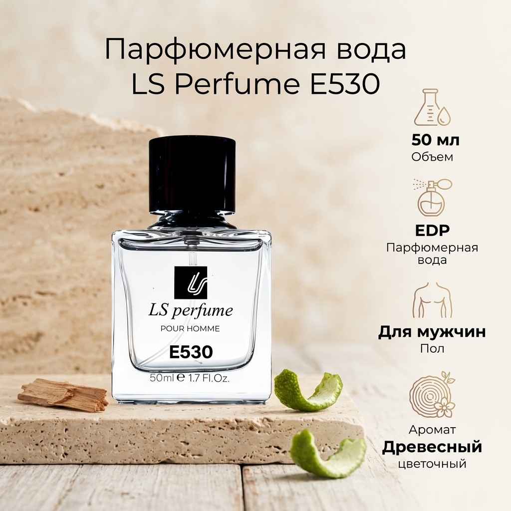 LS Perfume E530 парфюмерная вода EDP 50 мл, для мужчин